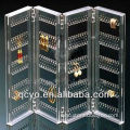 Four open style foldable clear acrylic clip on earring holder